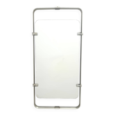 Rectangular Wall Mirror with Silver Glazed Metal Frame, Italy 1970s