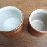 Set of two vintage stoneware pots