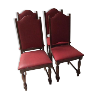 Lot de 4 chaises style renaissance Espagnole