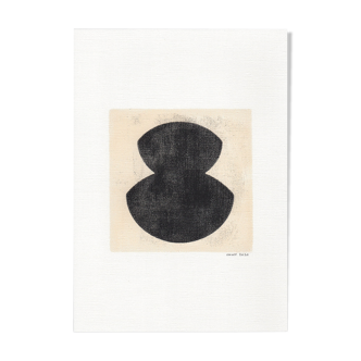 Monotype painting on paper, dated and signed M197