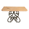 Pair this consoles wrought iron and pink marble