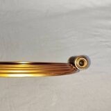 Art Deco plateau in red glass and brass – Bakelite handles, circa 1930