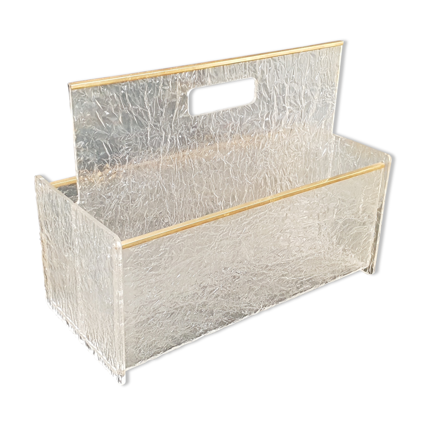 Vintage brass magazine holders 1960