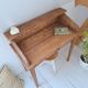 Solid wood tiered desk in a country style