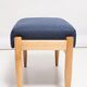 Pair of vintage navy blue wool stools from the mid-20th century, Edmund Homa, 1960s.
