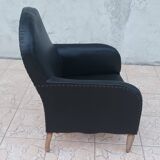 Art Deco period leather armchair