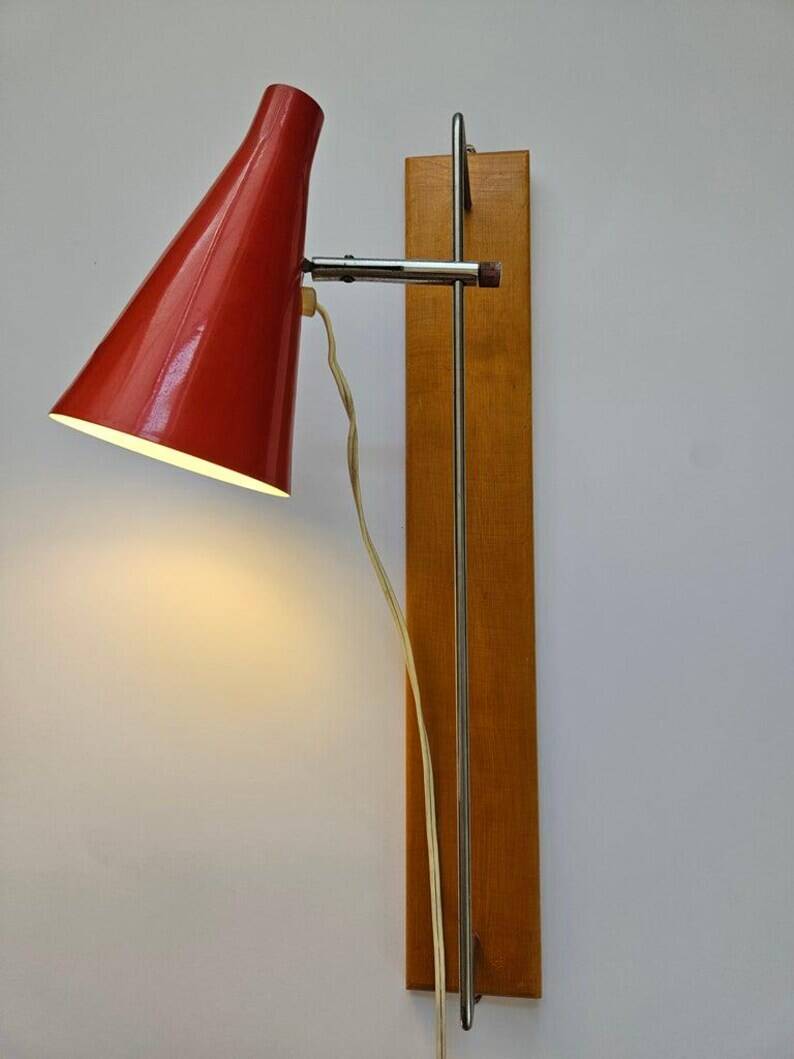 Rare Midcentury Wall Lamp Lidokov in style of Stilnovo, 1960s