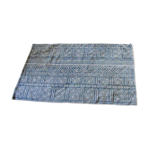 Tapis coton noir et blanc motifs géométriques 112x175cm