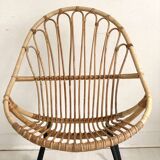 Rocking-chair en rotin