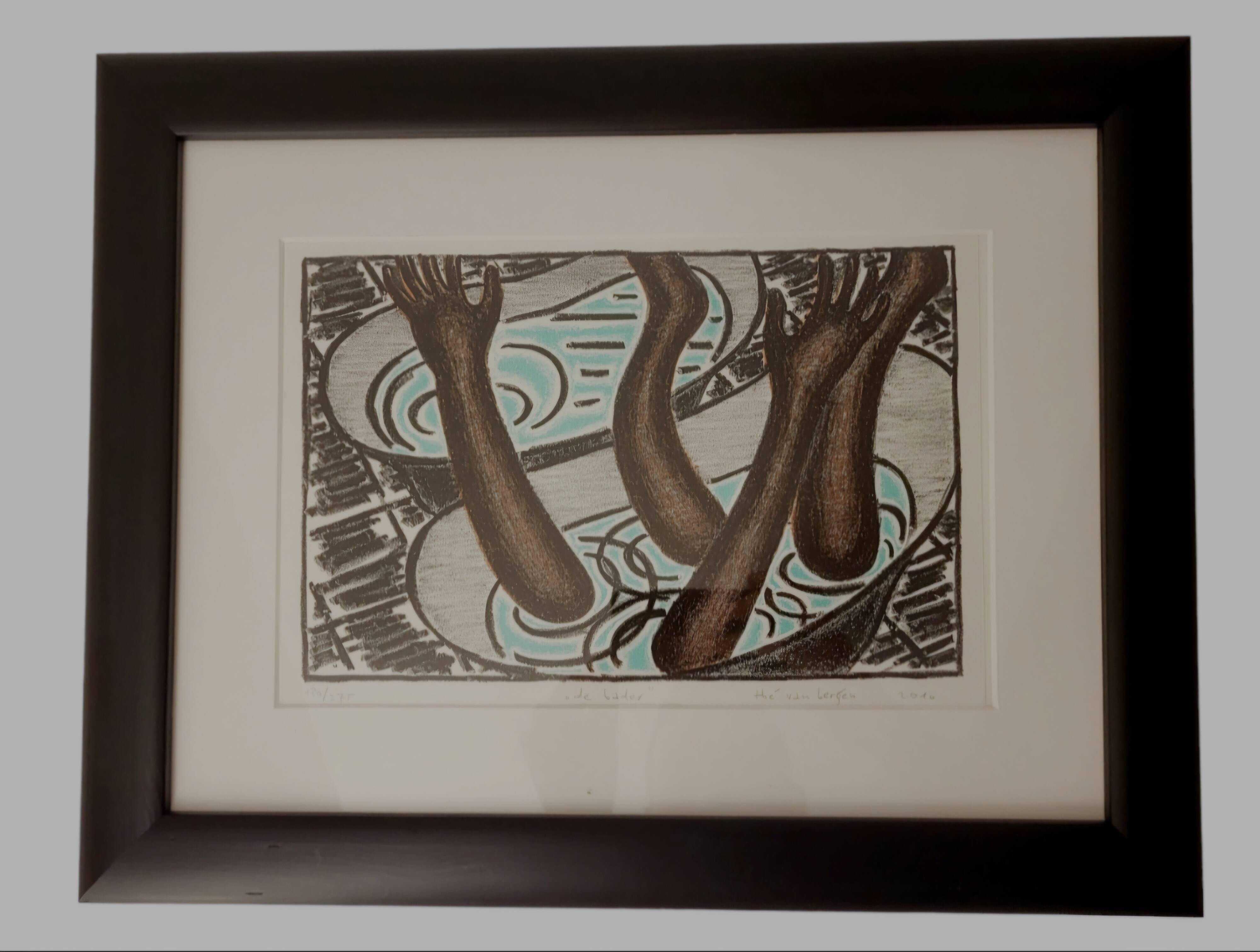 Œuvre graphique « De Bader » kunstenaar Thé van Bergen Nederland, 2010