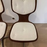 Lot of 4 vintage swivel chairs in the style of Arne Jacobsen.
