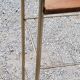 Vintage gold metal bedside table in mahogany from the 50s/60s