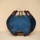 Dark blue woven lamp to install