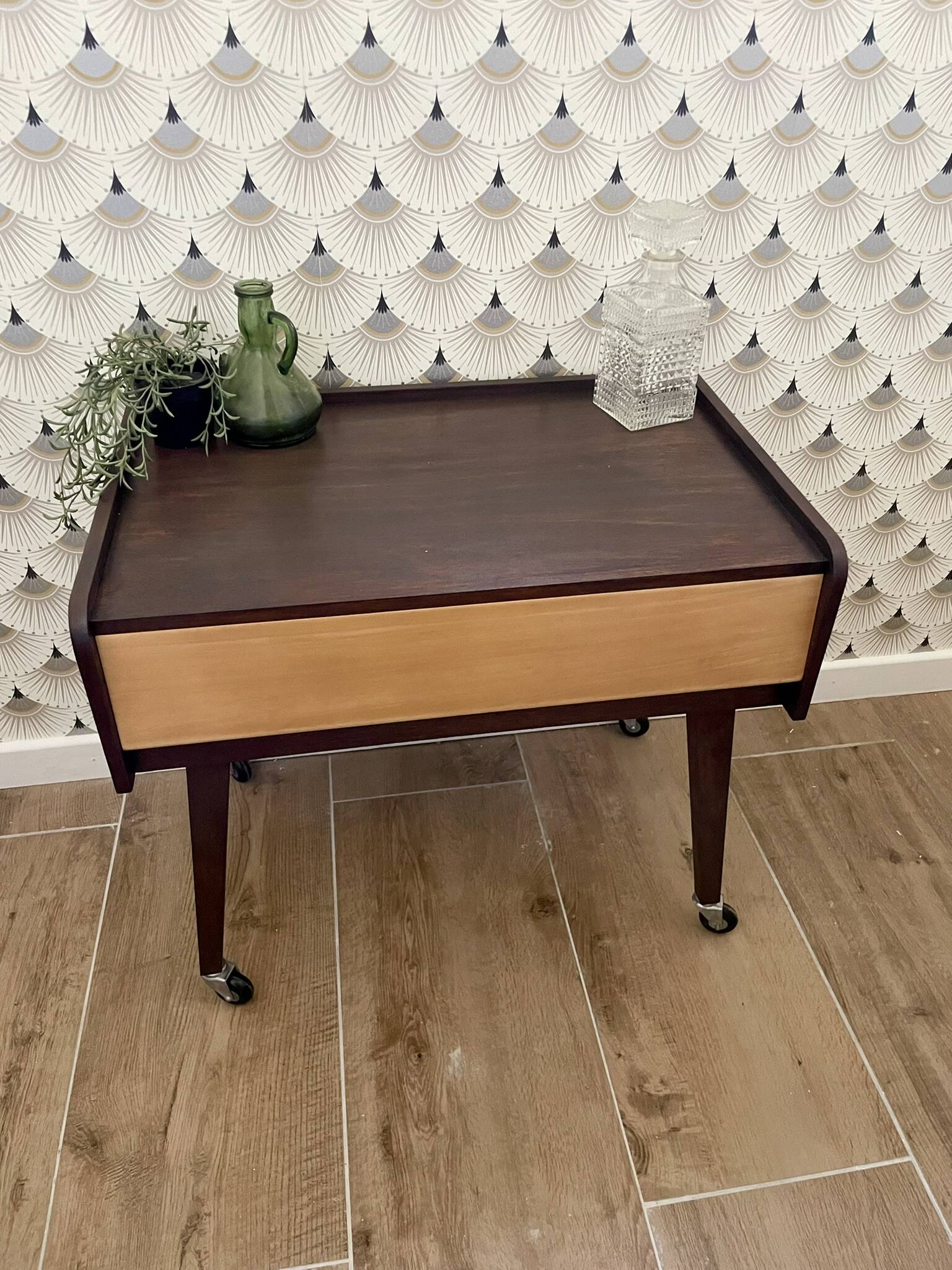 1950s wheeled dessert trolley