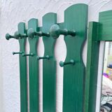 Pine coat rack and mirror