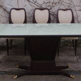 Dining Room Table and Mahogany Chairs by Fratelli Rigamonti, 1950s, Set of 7