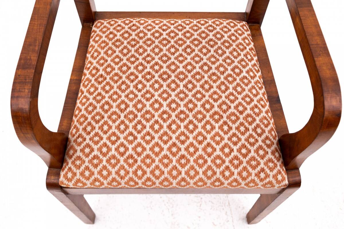 Pair of Art Deco armchairs from the 1940s, Poland.