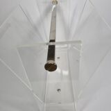 Transparent magazine holder "Omega" by David Lange, 70s