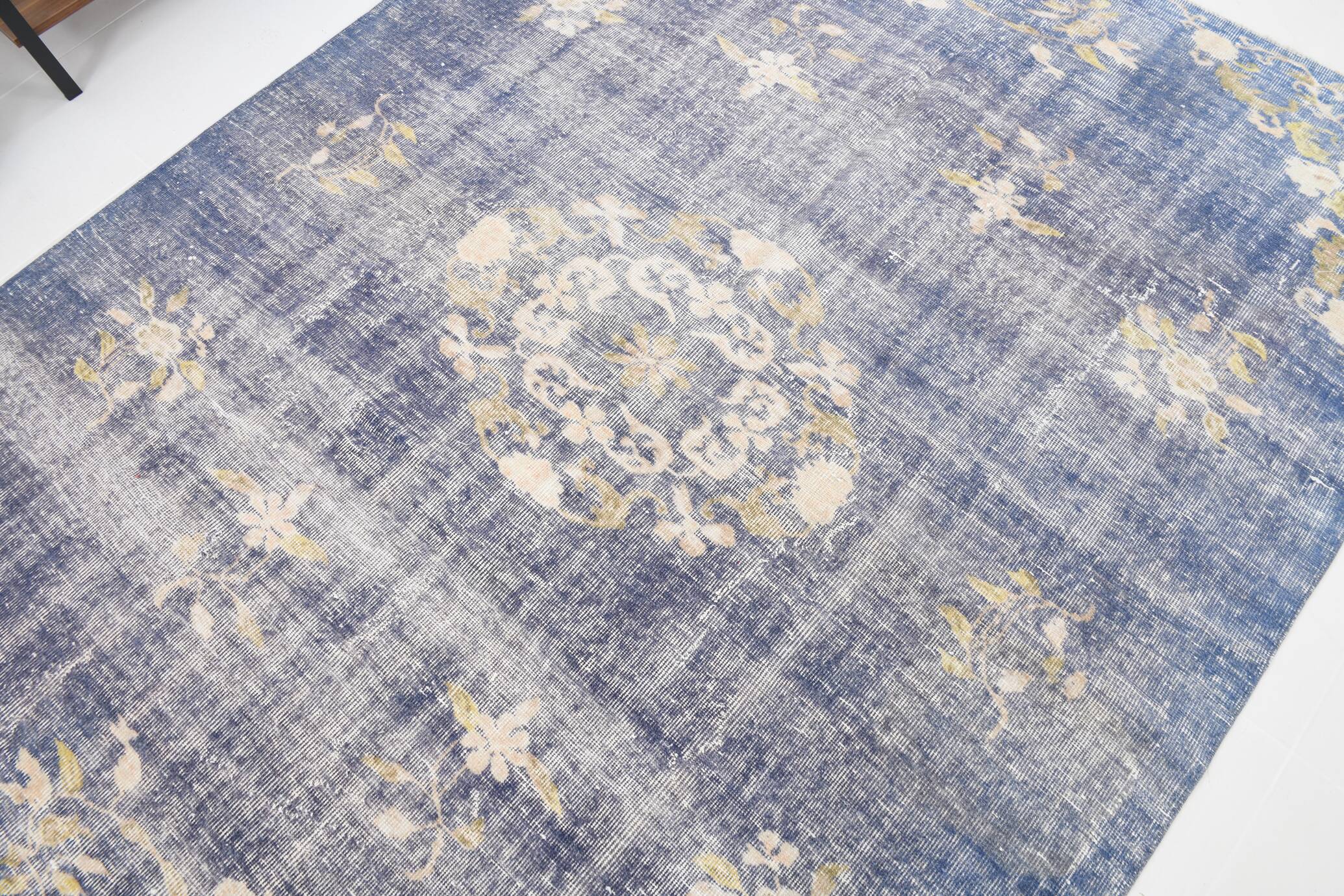6x8 Faded Blue Oriental Vintage Rug, 194x258Cm