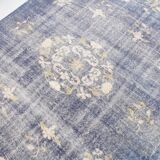 6x8 Faded Blue Oriental Vintage Rug, 194x258Cm