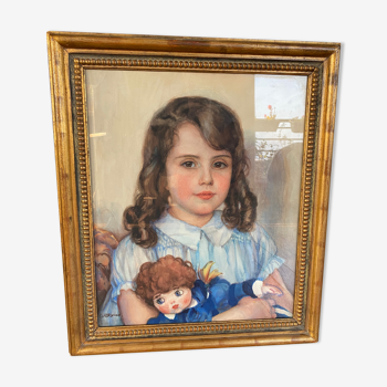 Portrait of a young girl by AS Romer