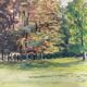 Oil on vintage panel
