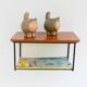 Vintage Floating Wall Shelf, Teak String Rack 60's Design