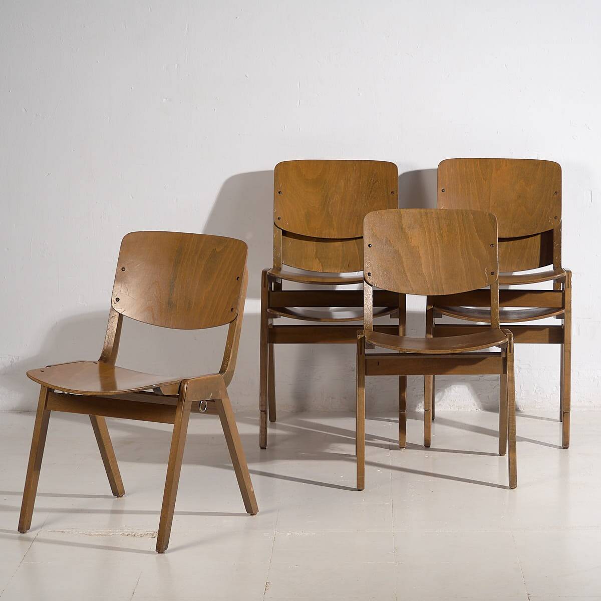 Chaises de salle à manger vintage Thonet (c.1950). Ensemble de 6 pièces