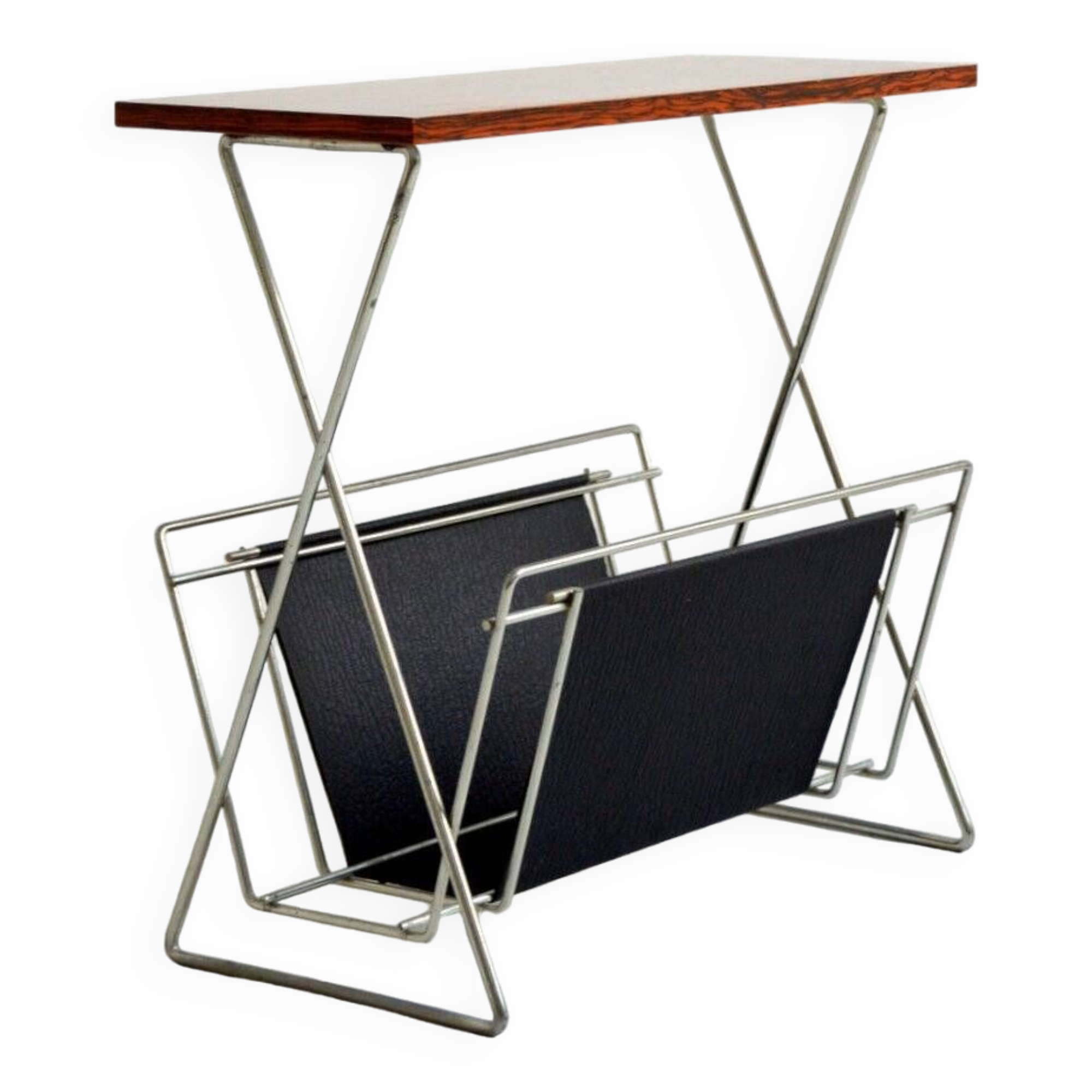 Side table / Vintage magazine rack 1950s