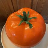 Orange tomato ice cube tray