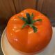 Orange tomato ice cube tray