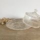 Cheese or dessert bell with glass tray