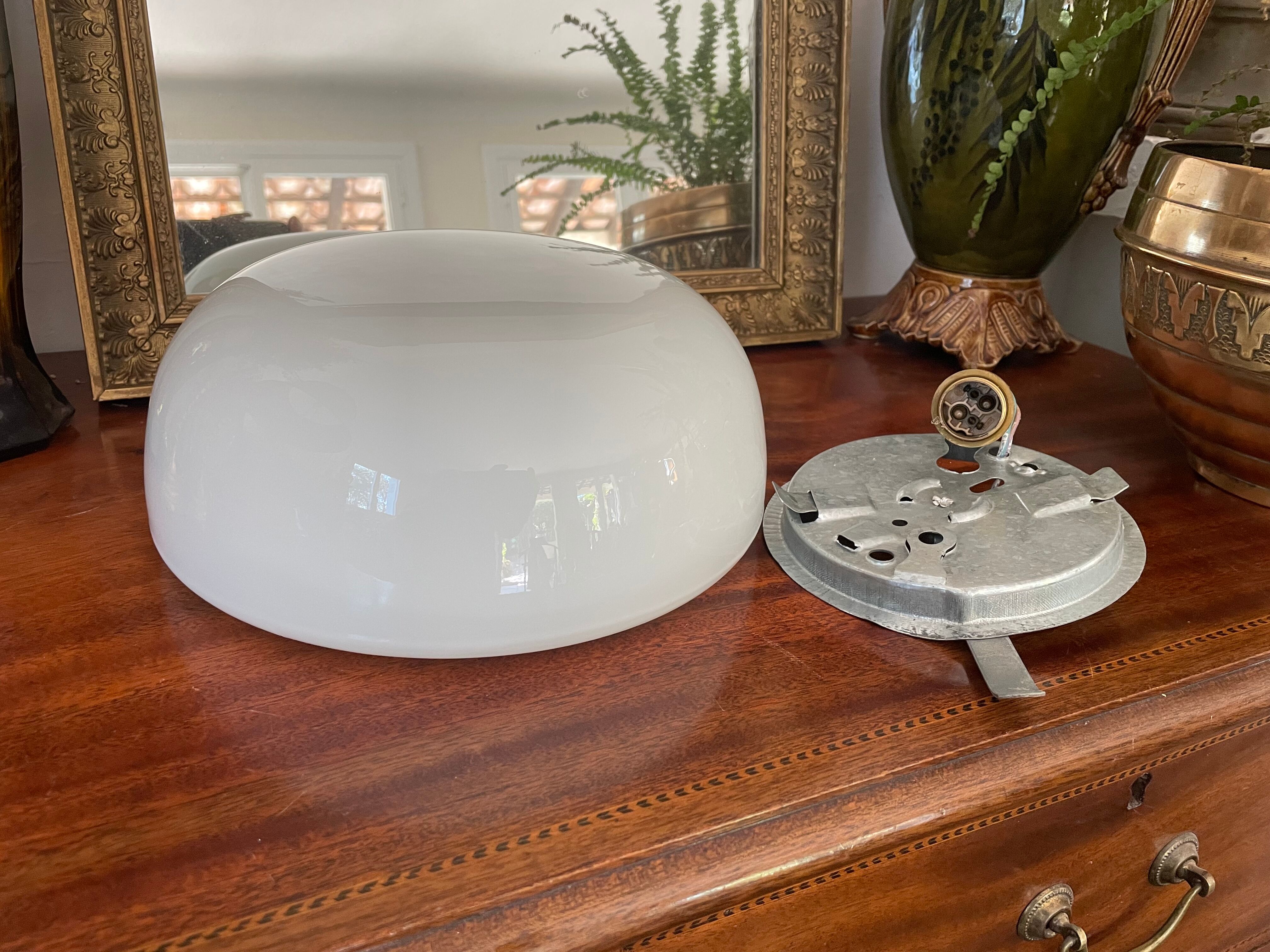 Ceiling lamp in vintage opaline 25cm