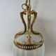 suspension style empire in gilded bronze and speckled frosted glass