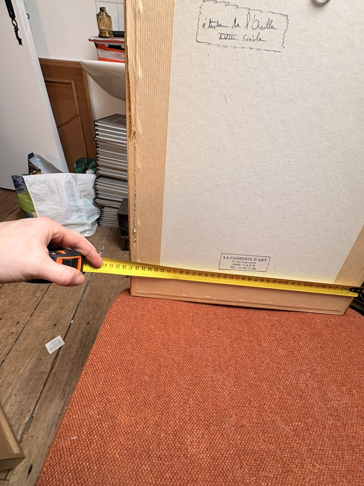 Old Print Engraving 19th Century Study of an Ear After Janinet Le Clerc