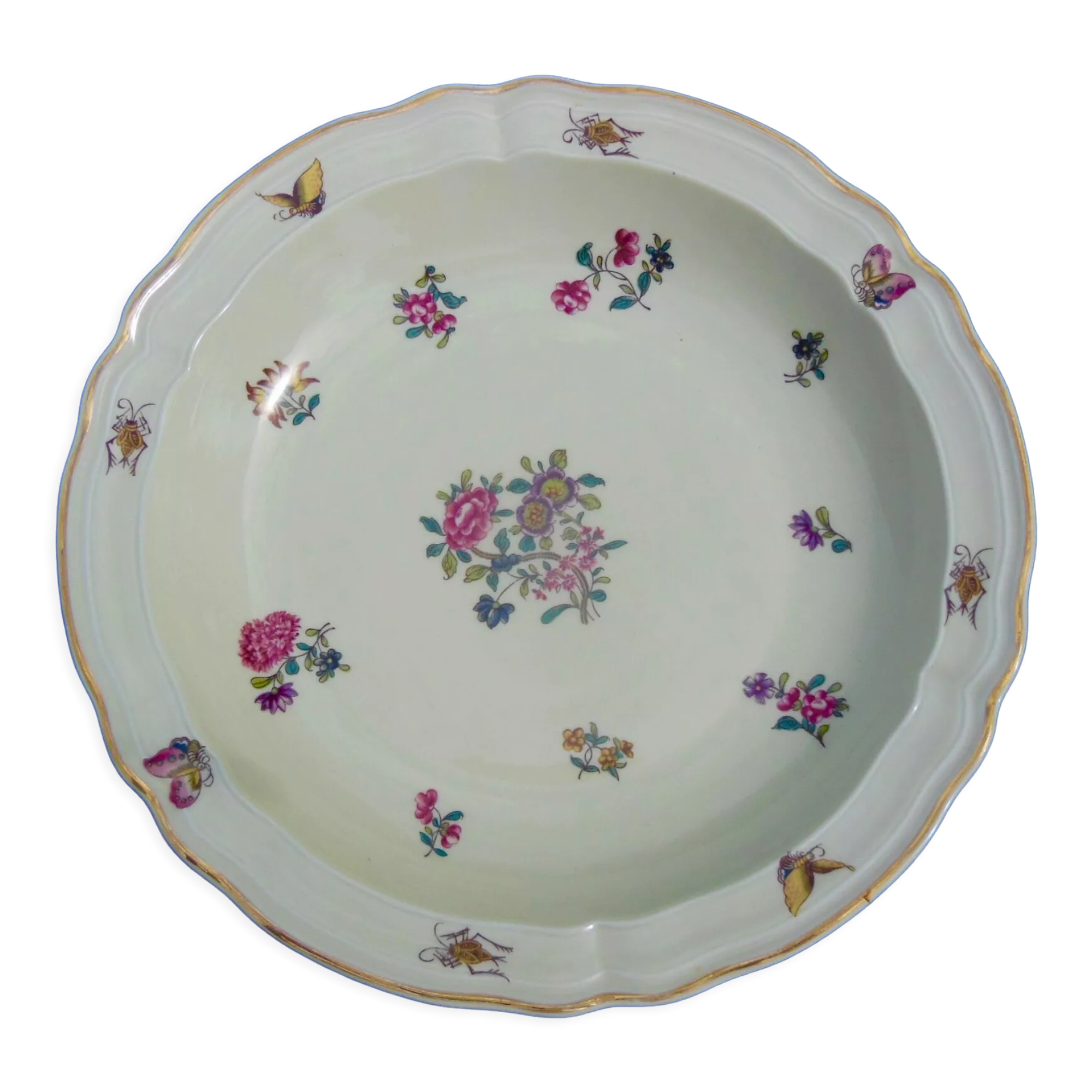 Hollow plate - Bernardaud - Limoges porcelain -