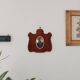 Small vintage free-form beveled mirror from the 60s