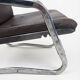 2 cantilever chairs with tubular chrome structure by Pierson of Fra