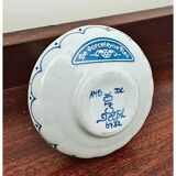 Petit vase / flacon de larmes en Delft bleu