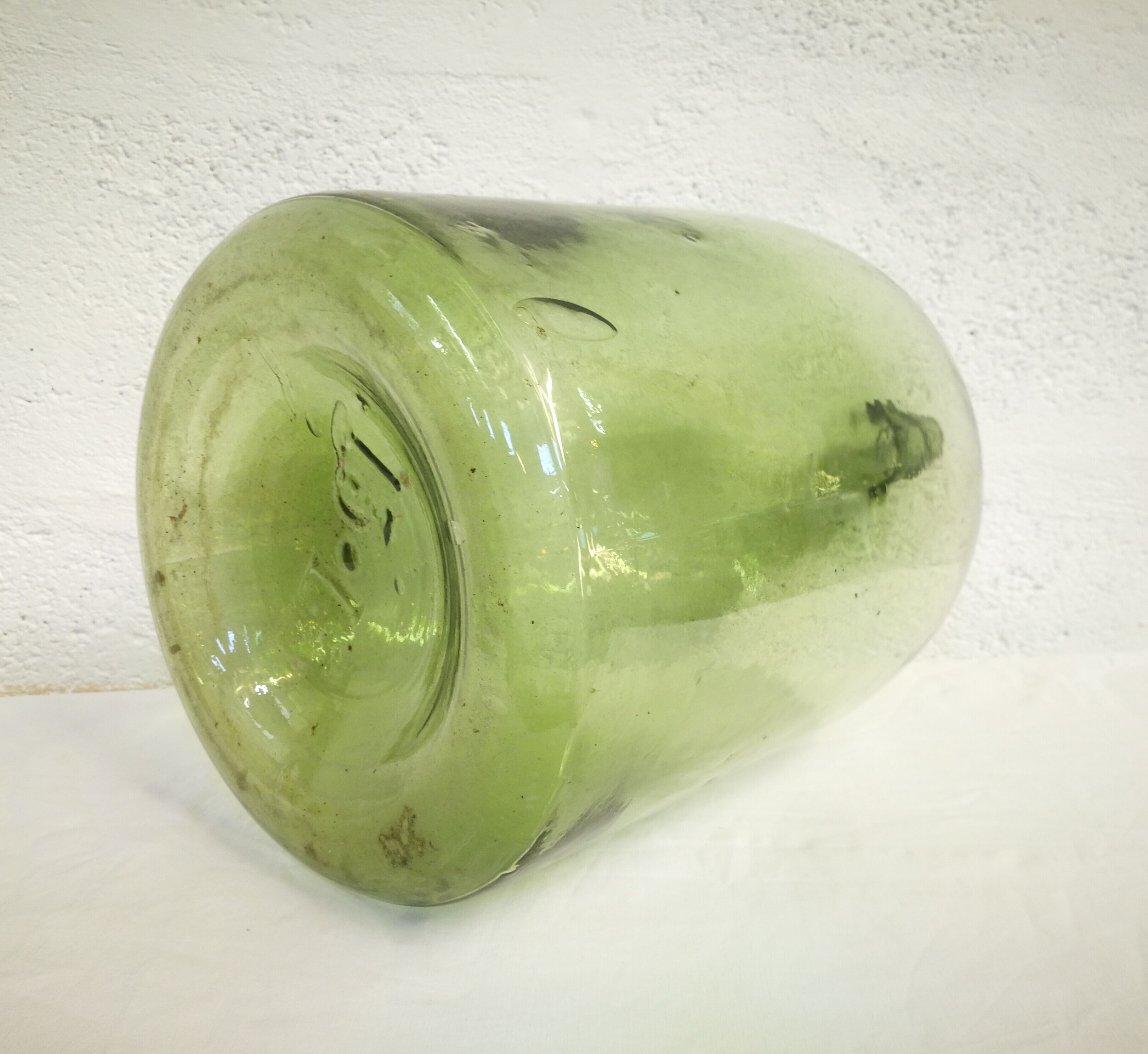 Dame jeanne 13 litres vert bouteille