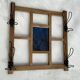 Vintage 1940s modernist mirror coat rack