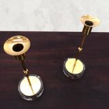 2 Scandinavian candlesticks Gunnar Ander for Ystad Metall 1960