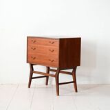 Swedish mahogany chest of drawers, 1950s-60s