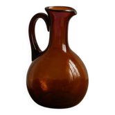 Superb blown glass pitcher with bubbles.