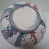 Vase west germany ceramic with projected decoration design 70s