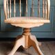 Fauteuil de bureau américain "capitaine" en chêne & cannage, vers 1900