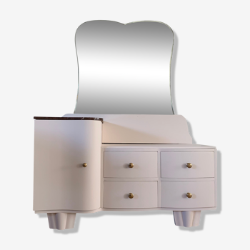 Commode coiffeuse rose