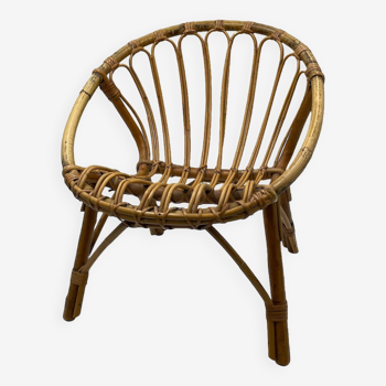 Rattan/bamboo children's armchair