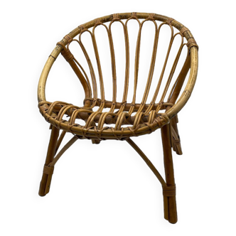 Rattan/bamboo children's armchair
