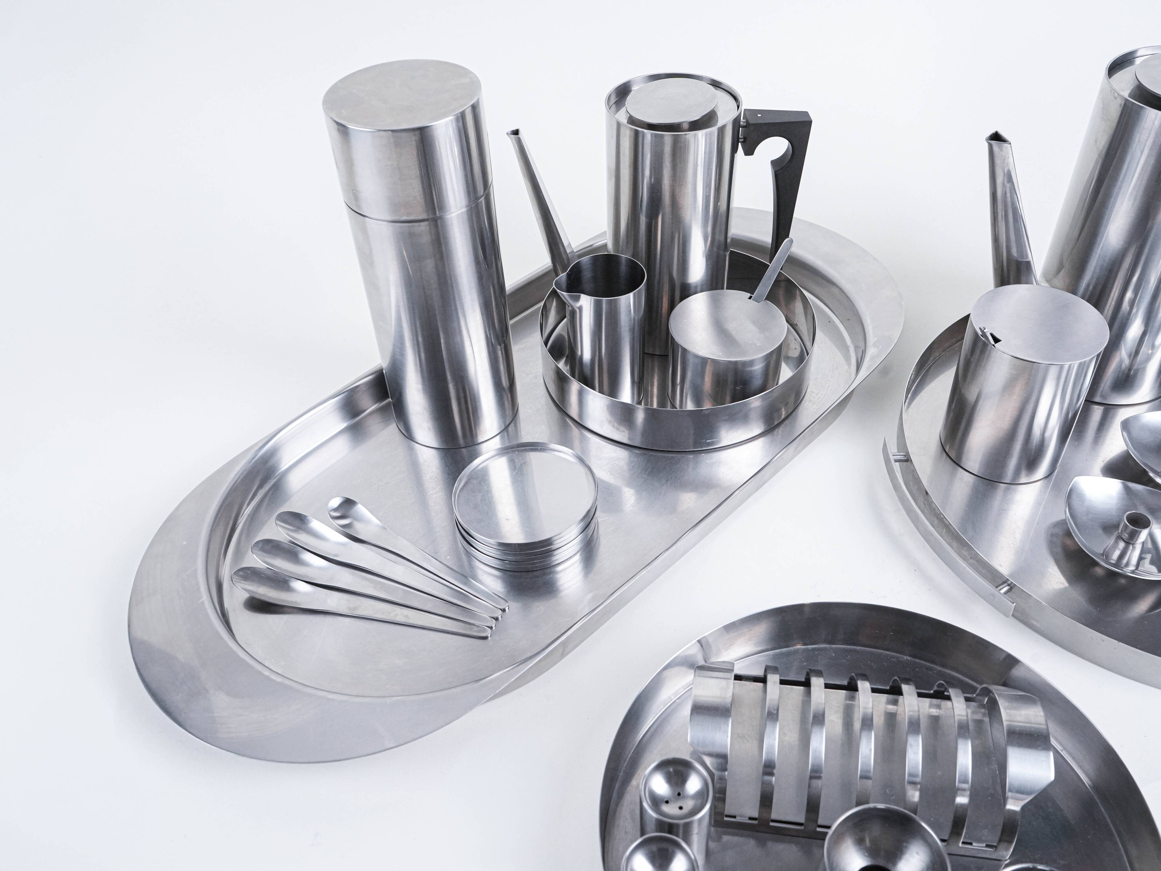 Serving set, Danish design, 1960s, designer: Arne Jacobsen,Stelton